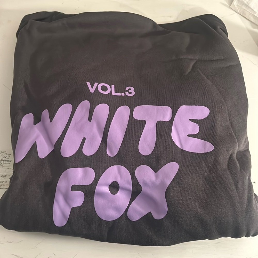 Women's Black Hoodie with Purple Print